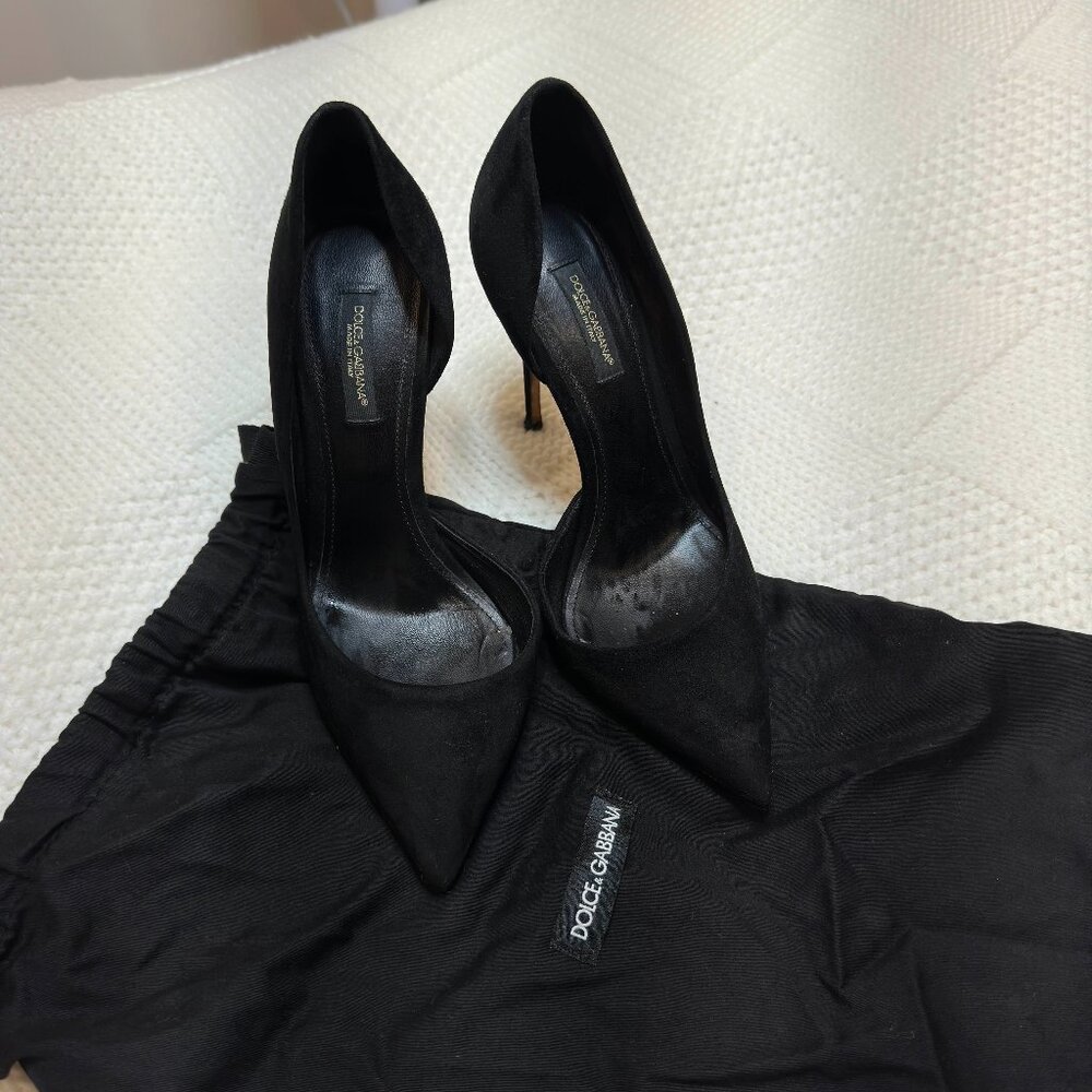 Dolce Gabbana Suede Black Heels